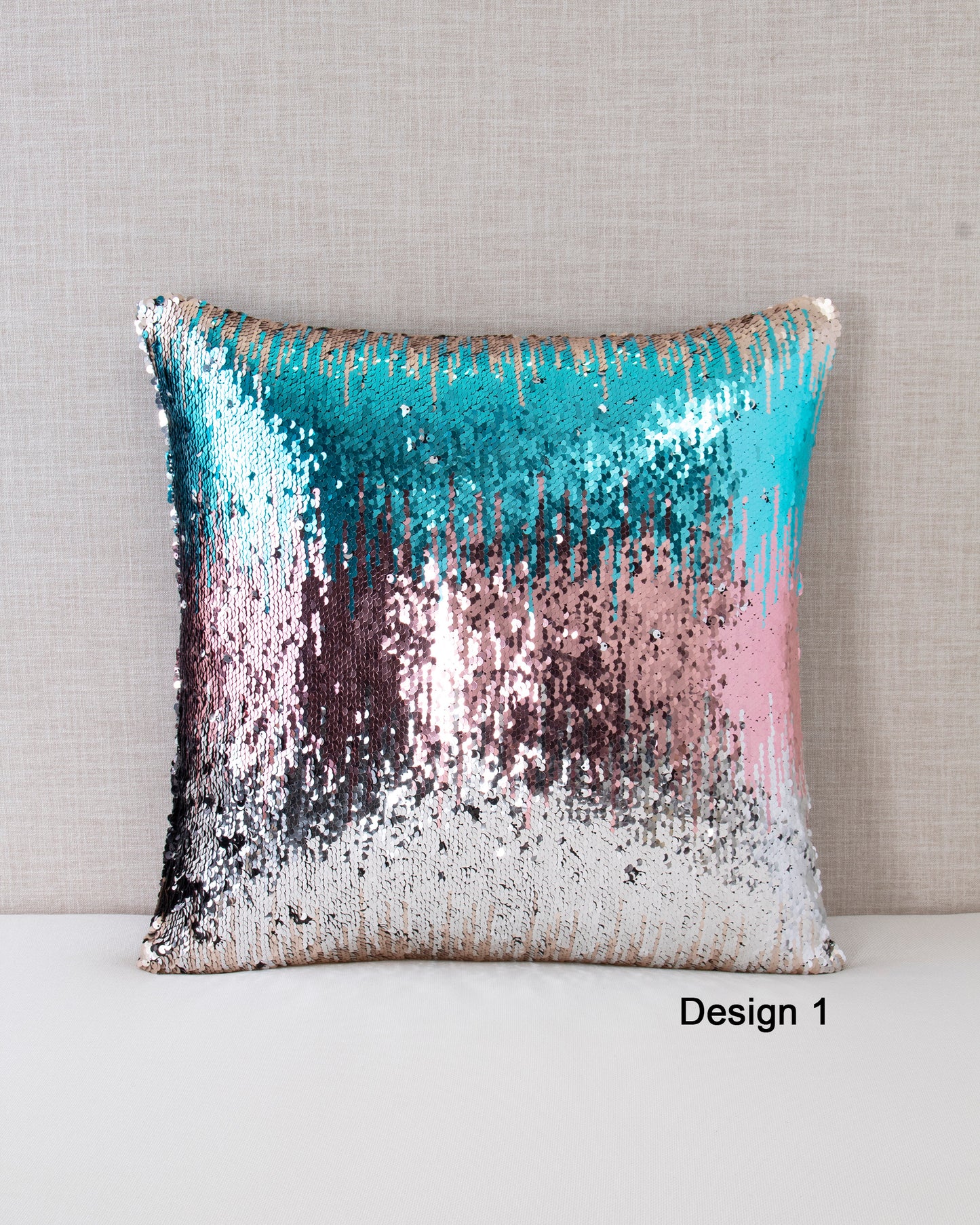 Cotton Candy Collection Sequin Throw Pillow Covers - 20x20