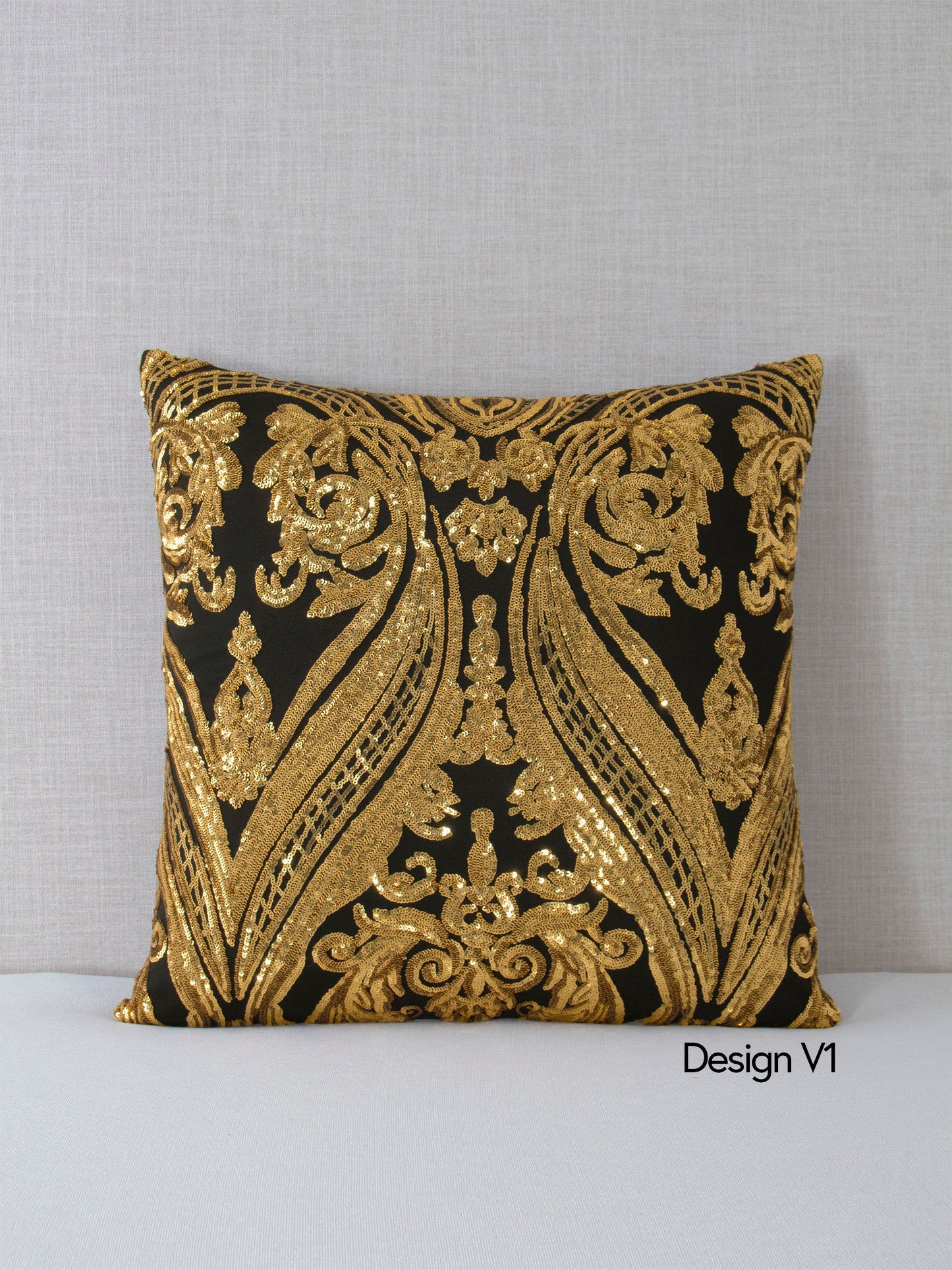 Santo Collection Sequin Throw Pillow Covers (Bronze)