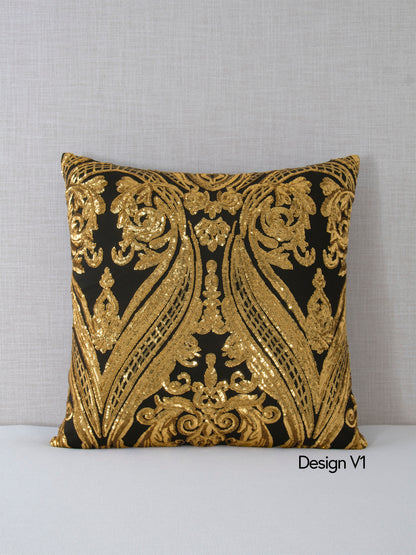 Santo Collection Sequin Throw Pillow Covers (Bronze)