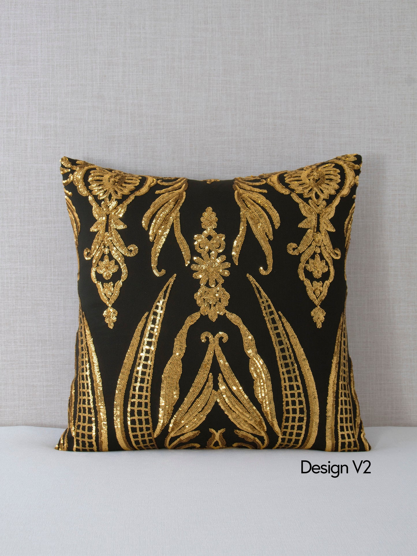 Santo Collection Sequin Throw Pillow Covers (Bronze)