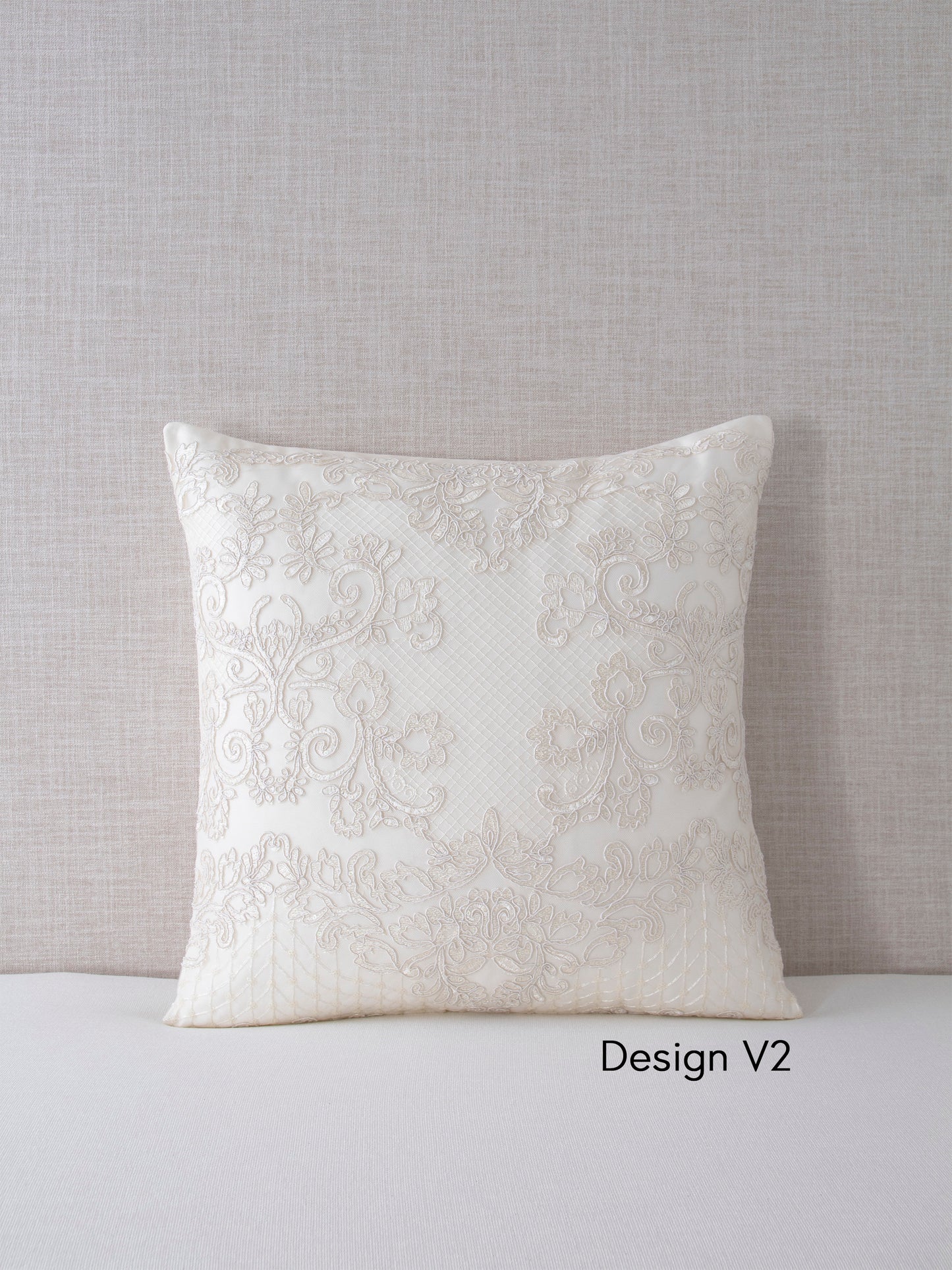 CEC Collection Embroidered Lace Sequin Throw Pillow Covers