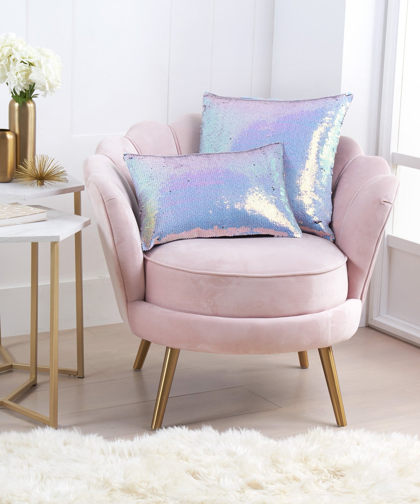 PacoRogieneHOME Cloud Princess Collection Sequin Throw Pillow Covers