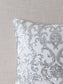 Floral Burst Silver Sequin Throw Pillow Cover - 20x20