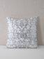 Floral Burst Silver Sequin Throw Pillow Cover - 20x20