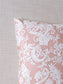 Victorian Blush Embroidered Lace Throw Pillow Cover - 20x20