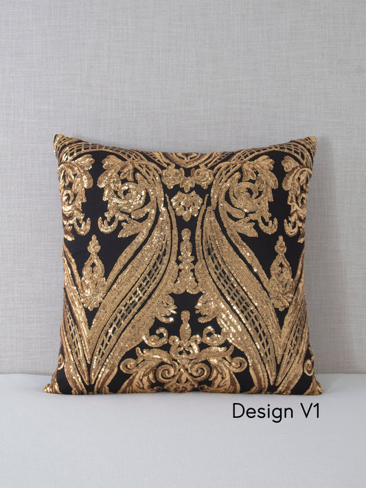 Santo Collection Sequin Throw Pillow Covers (Gold)