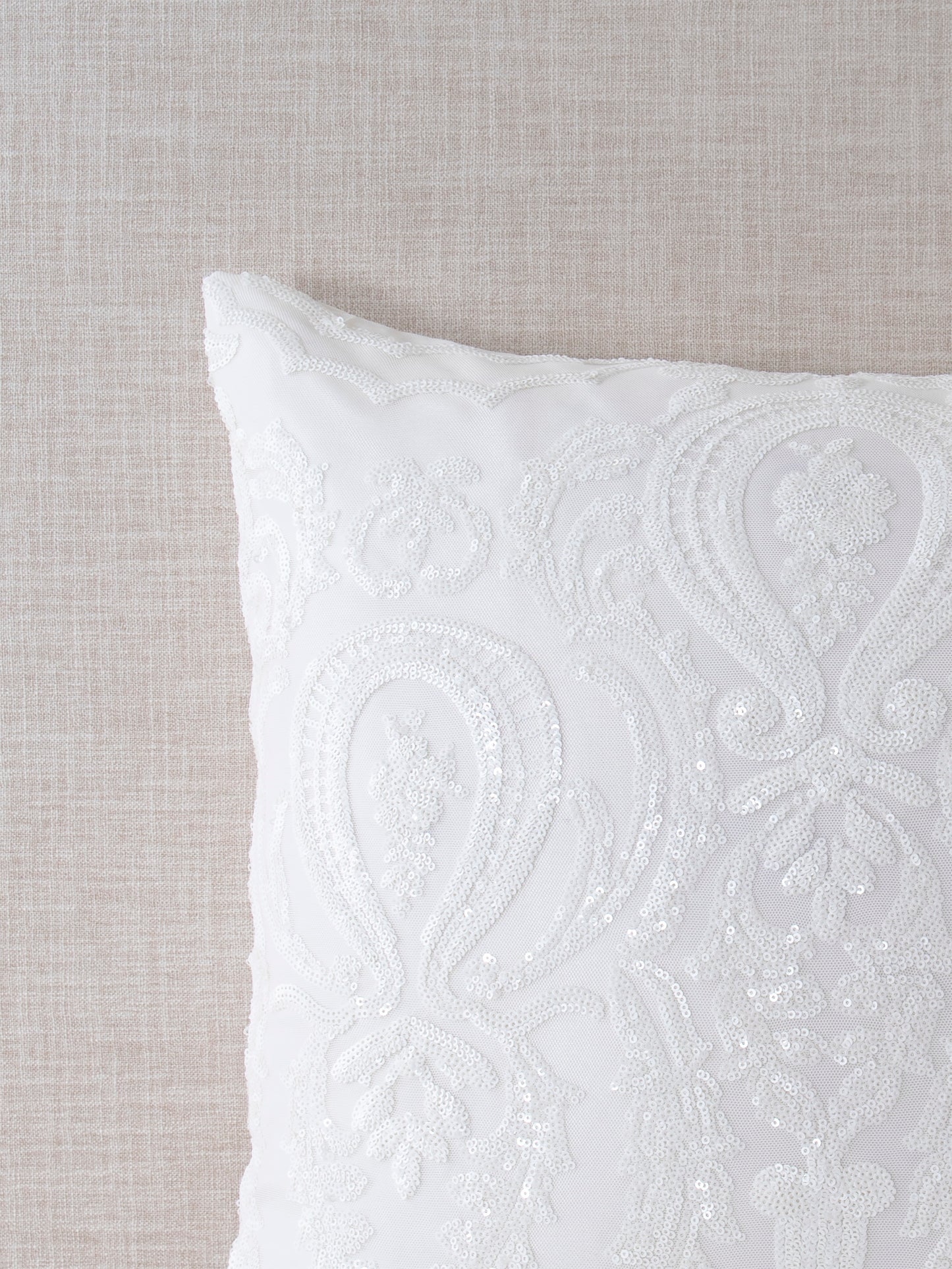 Bridal Collection Embroidered Sequin Throw Pillow Covers - 20x20