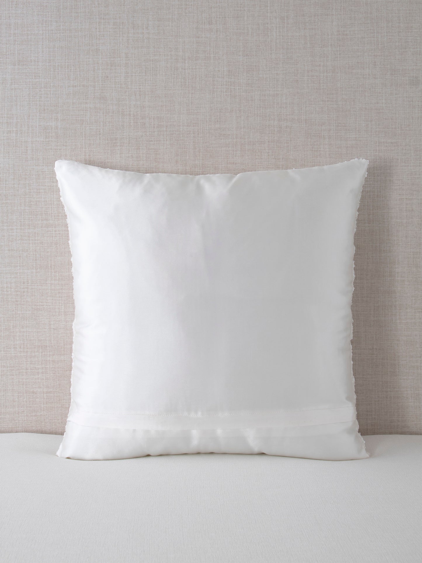 Off-White Textured Lattice Throw Pillow Covers - 20x20