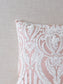 Regal Blush Embroidered Sequin Throw Pillow Cover - 20x20