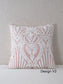 Regal Blush Embroidered Sequin Throw Pillow Cover - 20x20