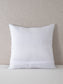 Silver Heart of Snow Embroidered Sequin Throw Pillow Cover - 20x20