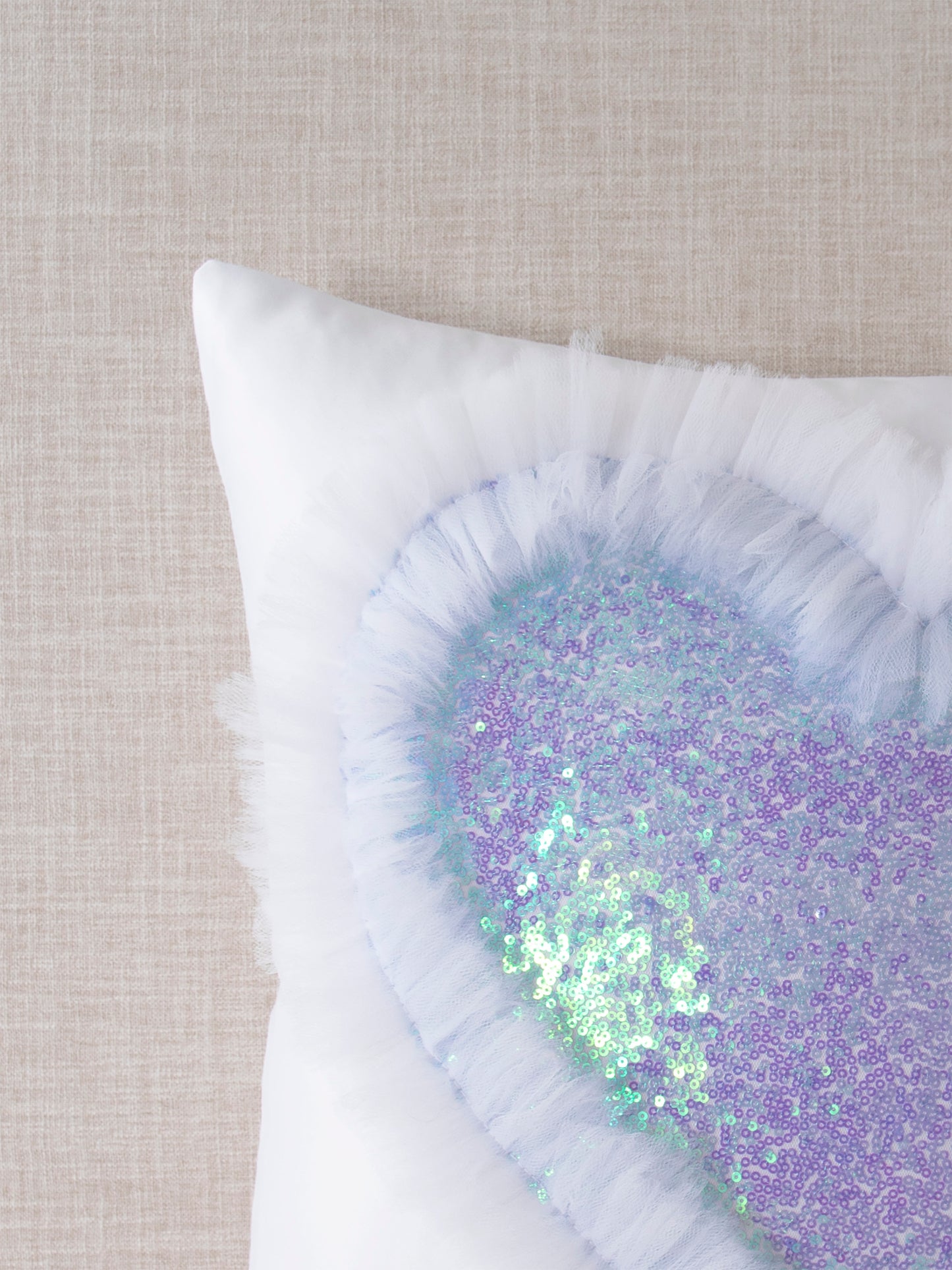 Unicorn Heart Collection Sequin Throw Pillow Covers