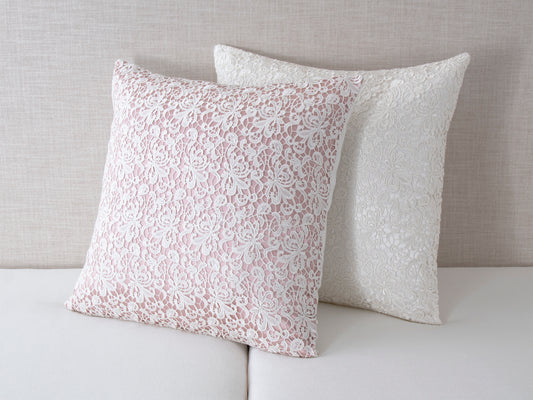 Venetian Lace Throw Pillow Covers - 20x20