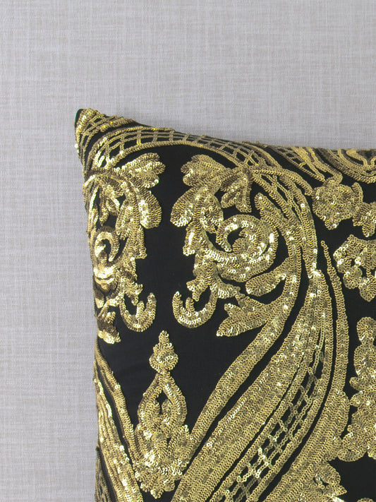 Santo Collection Sequin Throw Pillow Covers (Yellow Gold)