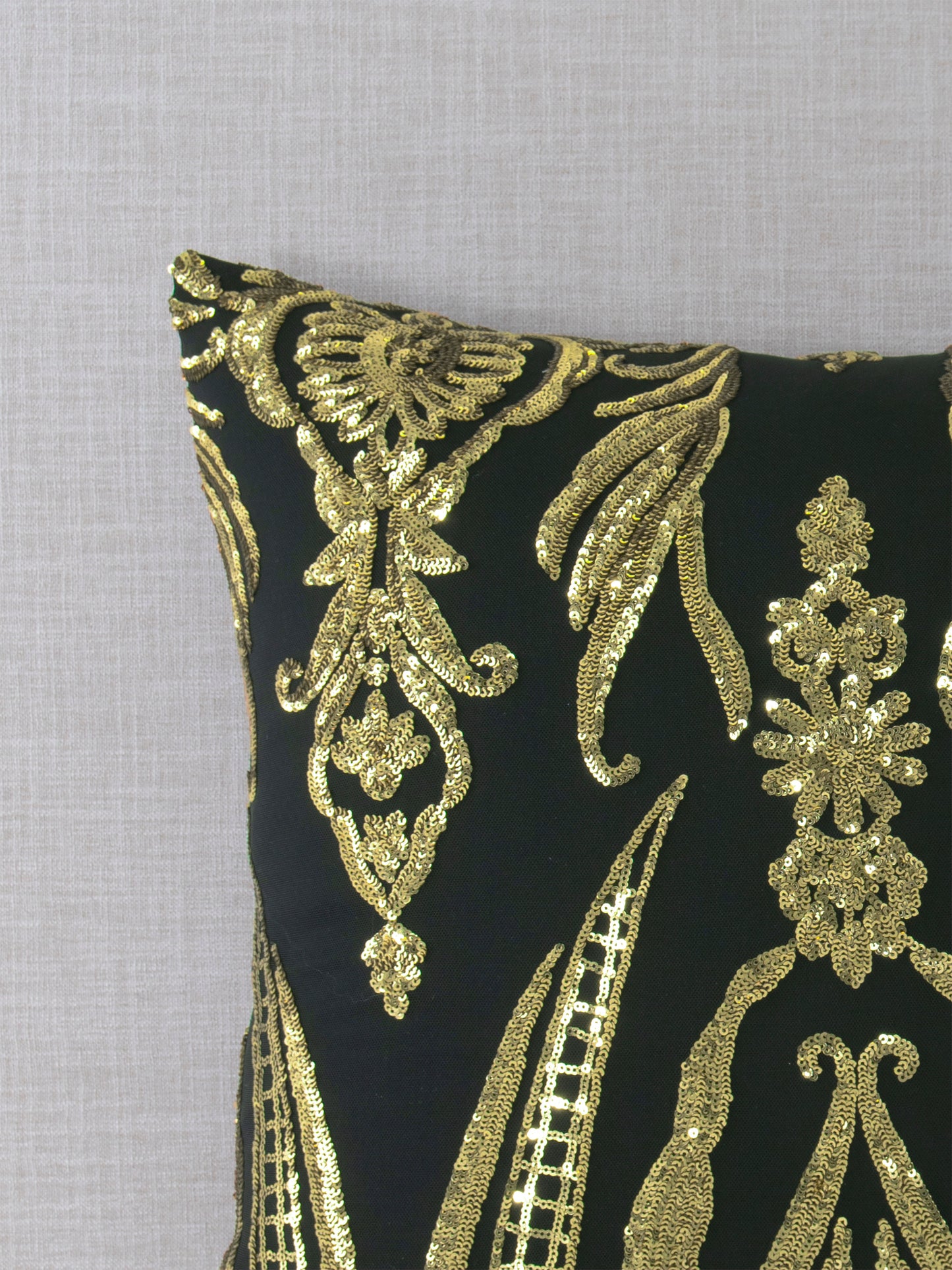 Santo Collection Sequin Throw Pillow Covers (Yellow Gold)