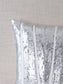 Pointed Strips Silver Sequin Decorative Throw Pillow Cover - 18x18