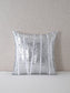 Pointed Strips Silver Sequin Decorative Throw Pillow Cover - 18x18