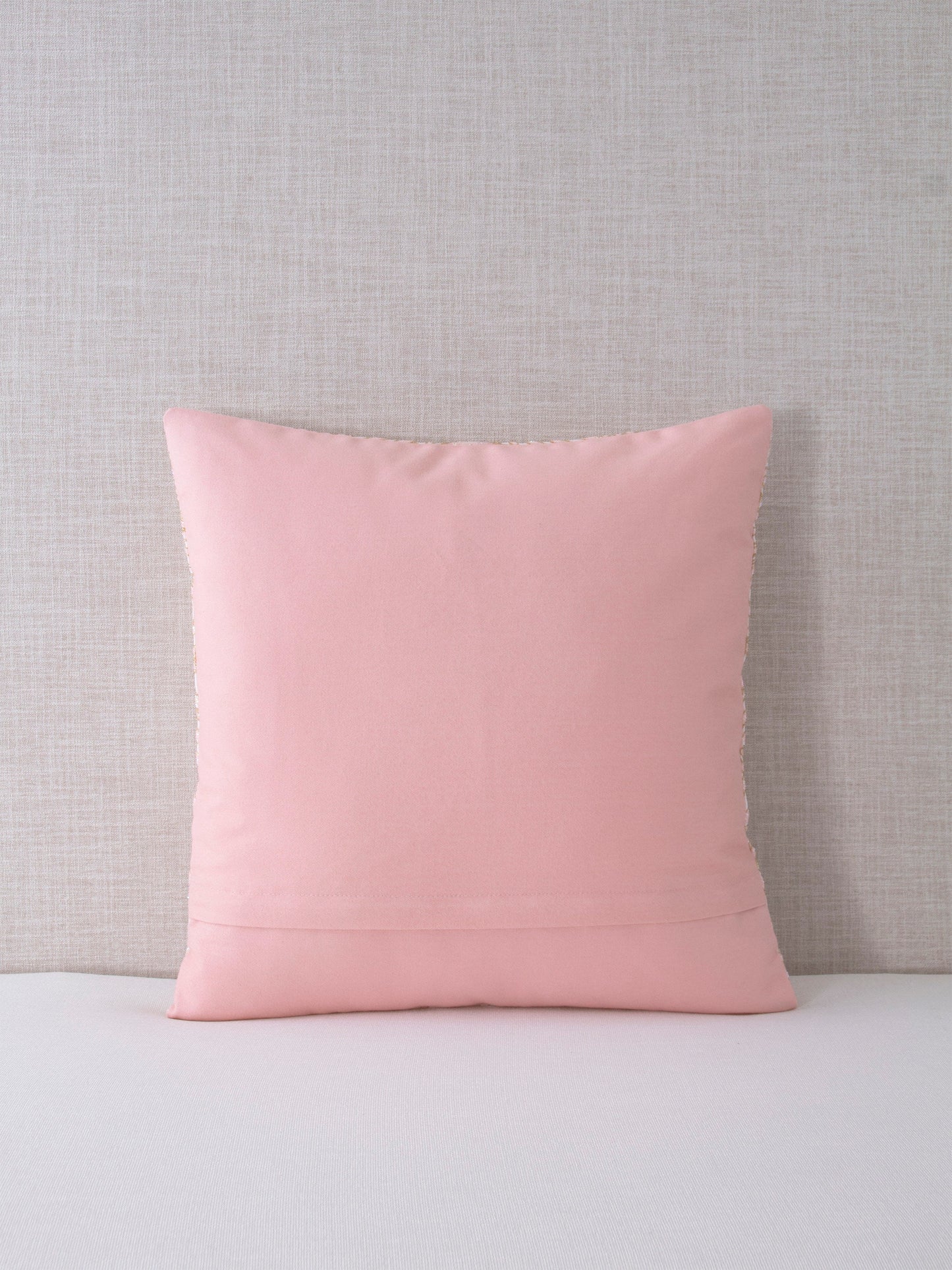 Glitzy Pink and Gold Glitter Decorative Throw Pillow Cover - 18x18