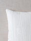 Pointed Strips Off-White Sequin Decorative Throw Pillow Cover - 18x18