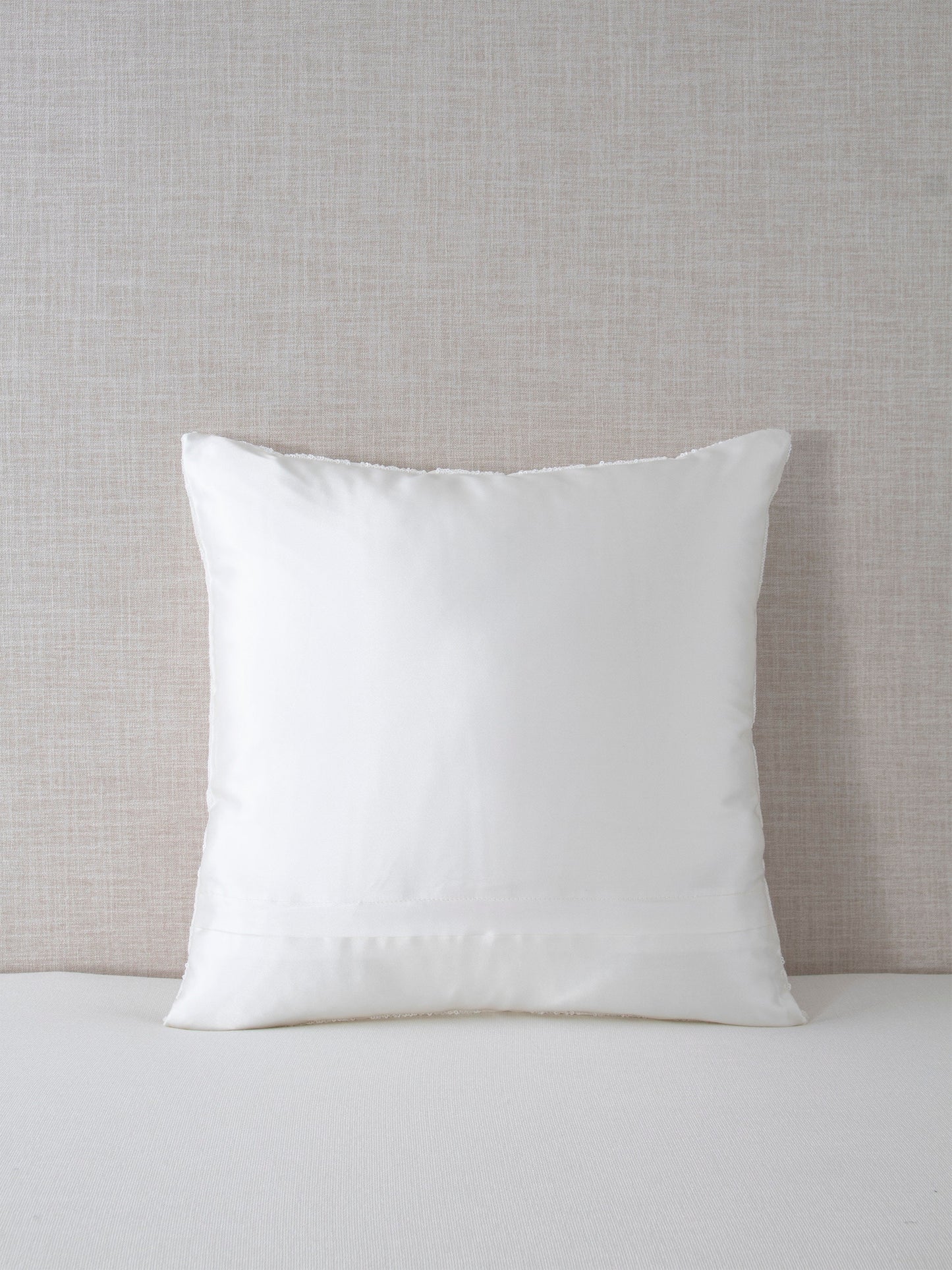 Pointed Strips Off-White Sequin Decorative Throw Pillow Cover - 18x18